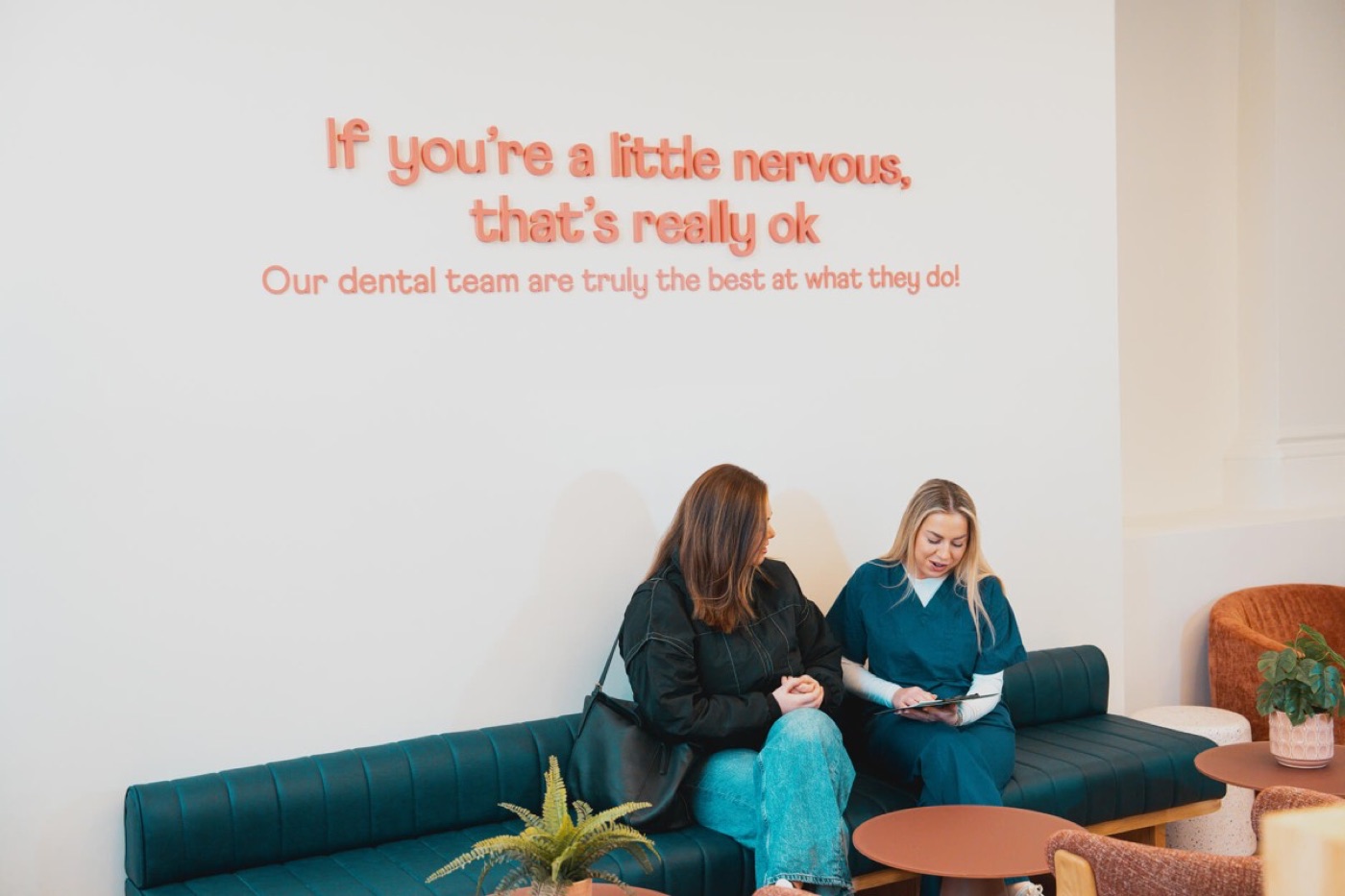 The Truly waiting room wall: If you’re a little nervous, that’s really ok