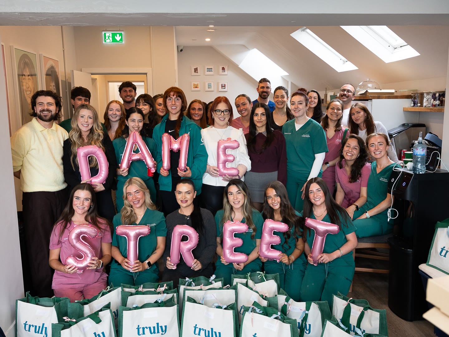 The Dame Street team with DAME STREET balloons